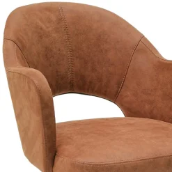 Wohnen Design Esszimmersessel in Cognac Braun - Oseidon