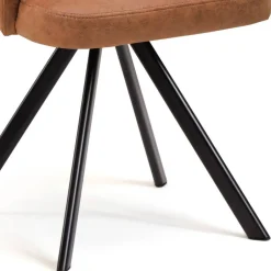 Wohnen Design Esszimmersessel in Cognac Braun - Oseidon