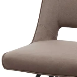 Wohnen Design Esszimmerstuhl in Taupe Microfaser - Aloha (2er Set)