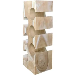 Design Flaschenregal aus Mangobaum Massivholz - Yucata^Wohnen Sale