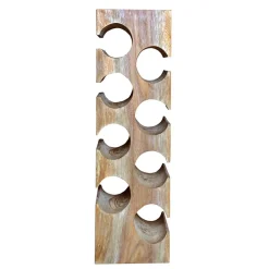 Design Flaschenregal aus Mangobaum Massivholz - Yucata^Wohnen Sale