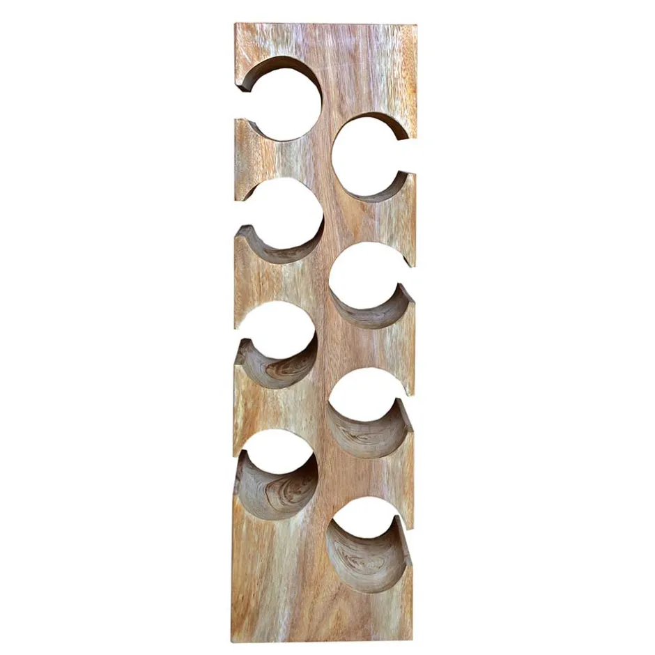 Design Flaschenregal aus Mangobaum Massivholz - Yucata^Wohnen Sale