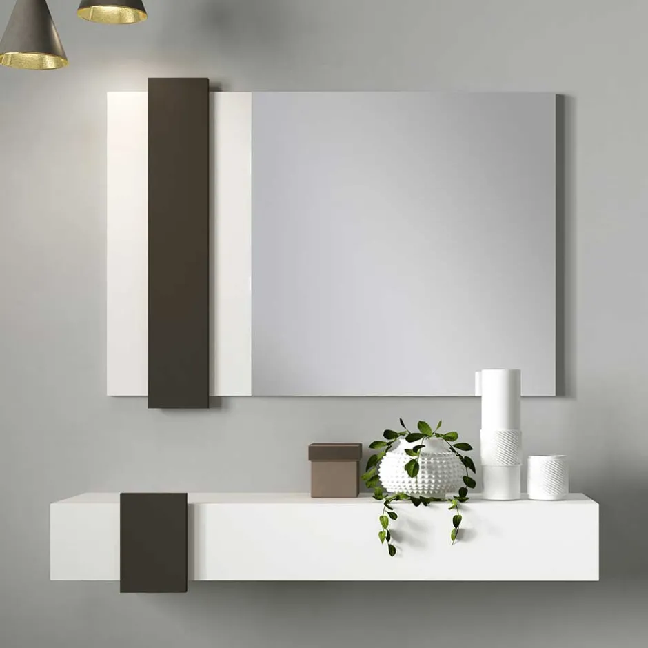 Design Flur Set in Weiß & Schwarz - Riguna (zweiteilig)^Wohnen Hot