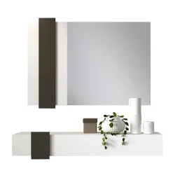 Design Flur Set in Weiß & Schwarz - Riguna (zweiteilig)^Wohnen Hot