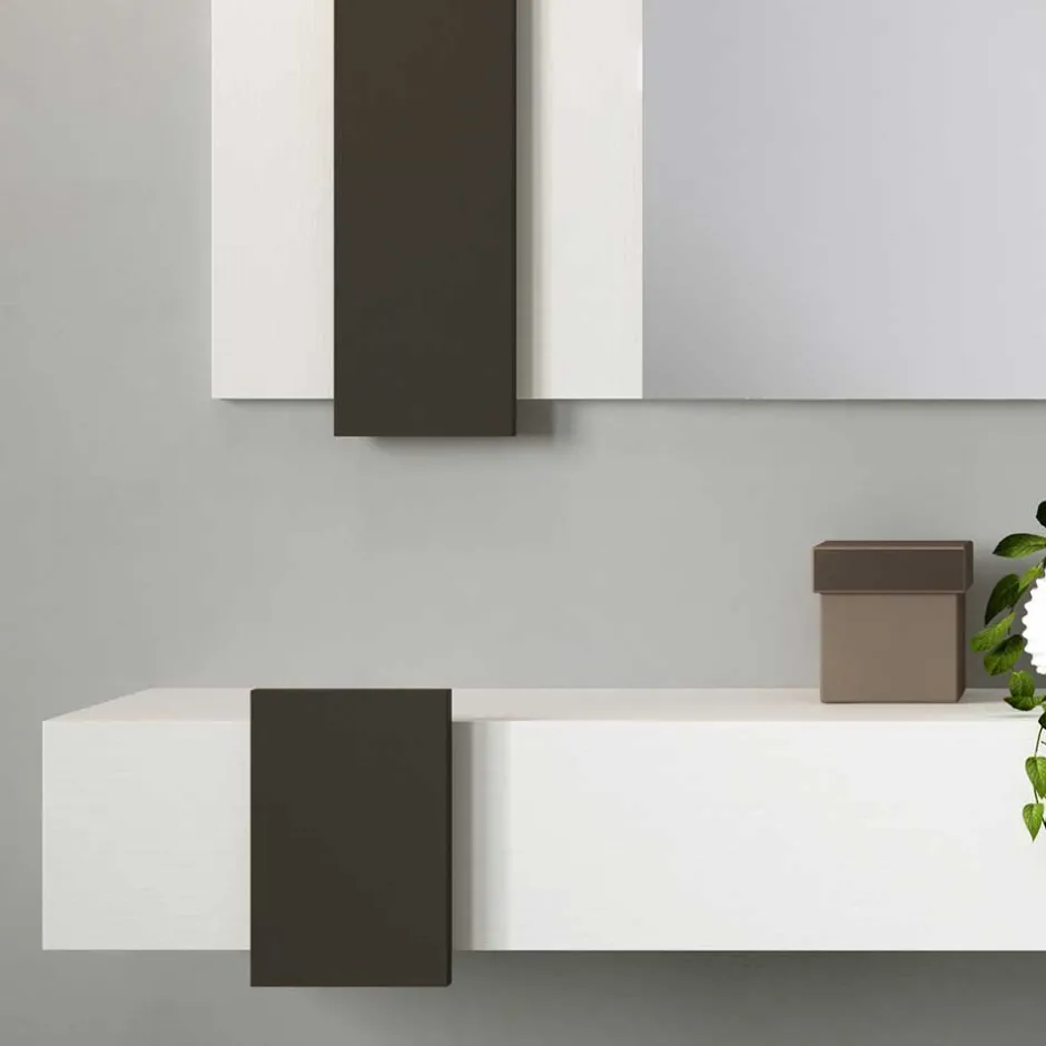 Design Flur Set in Weiß & Schwarz - Riguna (zweiteilig)^Wohnen Hot