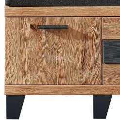 Design Flurbank aus Wildeiche in Natur & Grau - Elprisca^Wohnen Hot