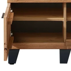 Design Flurbank aus Wildeiche in Natur & Grau - Elprisca^Wohnen Hot