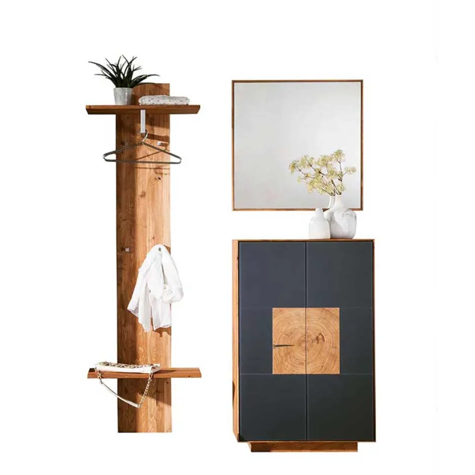 Wohnen Design Flureinrichtung in Wildeiche - Mandrey I (dreiteilig)