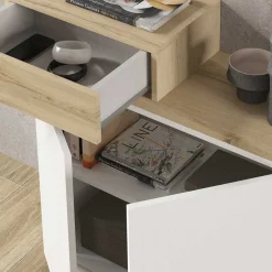 Wohnen Design Flurkommode & Spiegel Set - Gangizo (fünfteilig)