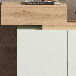 Wohnen Design Flurkommode & Spiegel Set - Gangizo (fünfteilig)