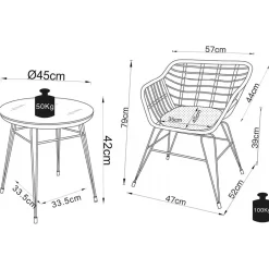 Design Garten Sitzgruppe für Zwei - Kolage (dreiteilig)^Wohnen Best