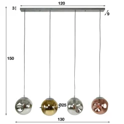 Design Glas Hängelampe für Esstisch - Furcios^Wohnen Outlet