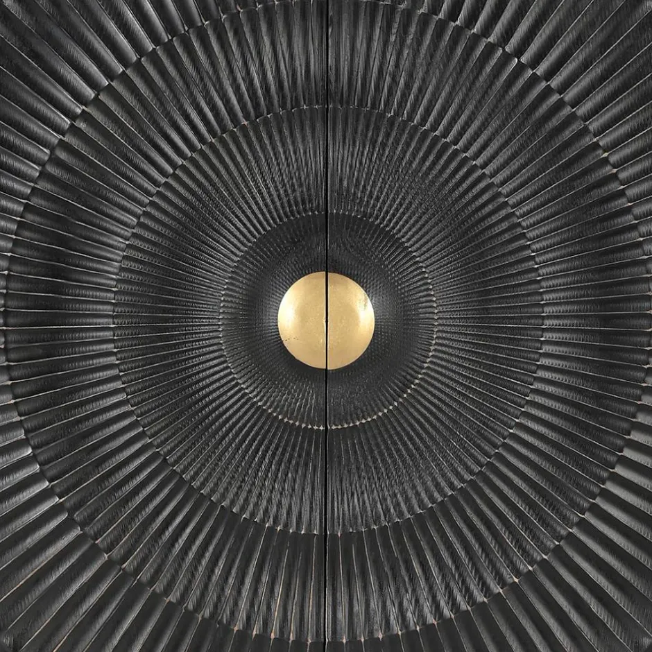 Design Highboard in Schwarz und Gold - Oglio^Wohnen Best