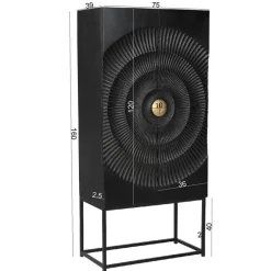 Design Highboard in Schwarz und Gold - Oglio^Wohnen Best