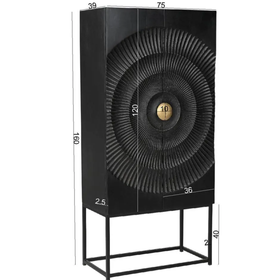 Design Highboard in Schwarz und Gold - Oglio^Wohnen Best