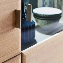 Wohnen Design Highboard Vernella aus Eiche Bianco