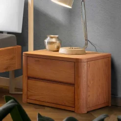 Wohnen Design Himmelbett in Eiche Natur & Weiß - Risa