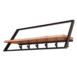 Design Hängegarderobe aus Metall und Holz - Nics^Wohnen Discount