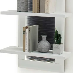 Wohnen Design Hängeregal in Weiß & Anthrazit - Hazime