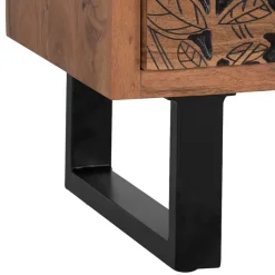 Wohnen Design Holz Nachtkommode mit Schnitzerei und Lack - Marcel