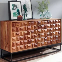 Design Holz Sideboard mit Bügelgestell - Rusty^Wohnen Online