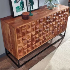 Design Holz Sideboard mit Bügelgestell - Rusty^Wohnen Online