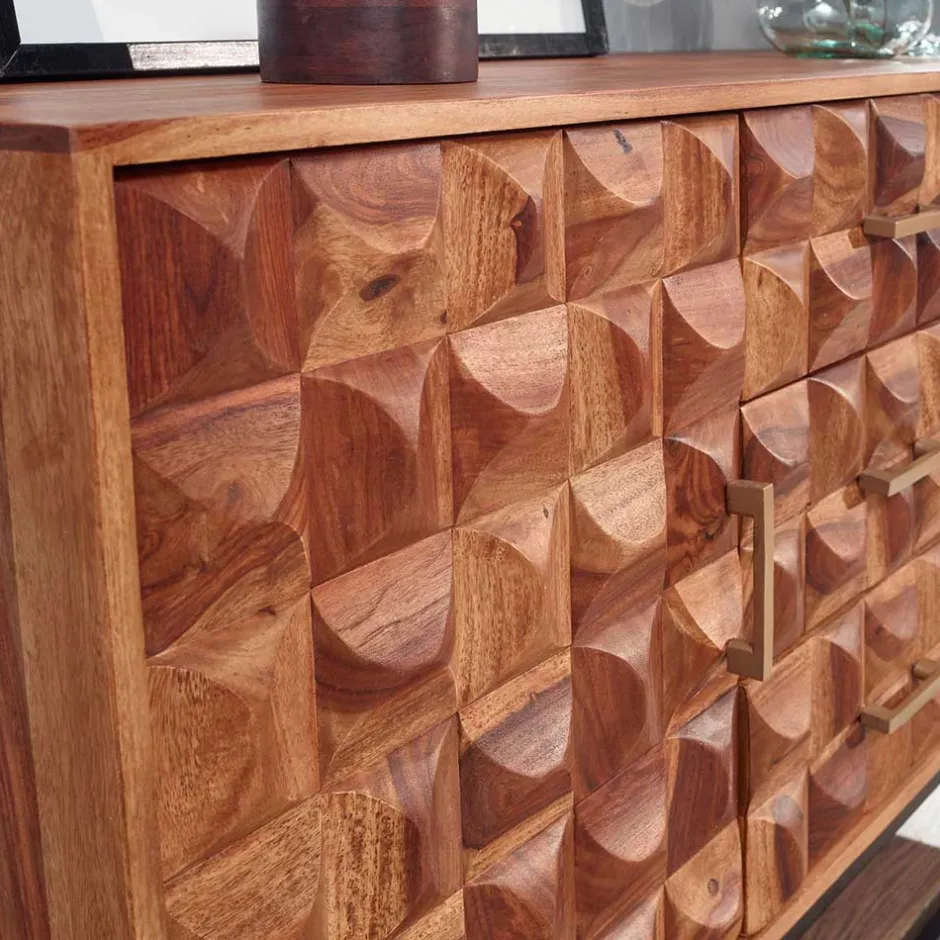Design Holz Sideboard mit Bügelgestell - Rusty^Wohnen Online