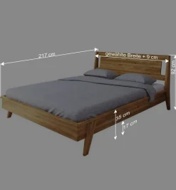 Design Holzbett aus Wildeiche - Hardus (dreiteilig)^Wohnen Best