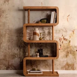 Wohnen Design Holzregal aus Akazie Massivholz - Selrito