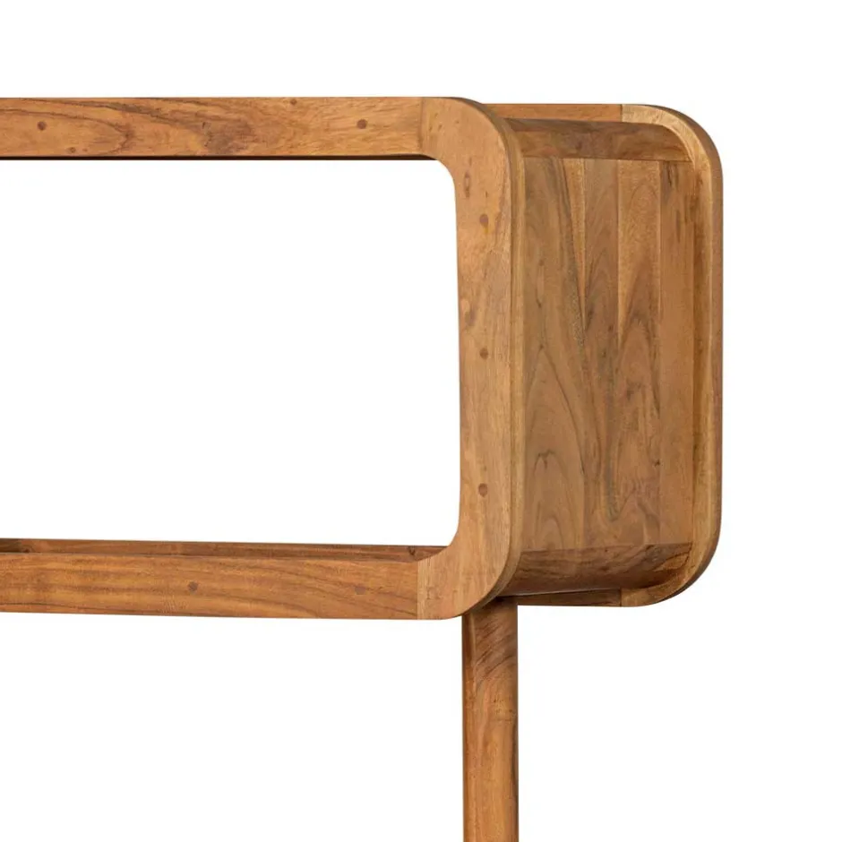 Wohnen Design Holzregal aus Akazie Massivholz - Selrito