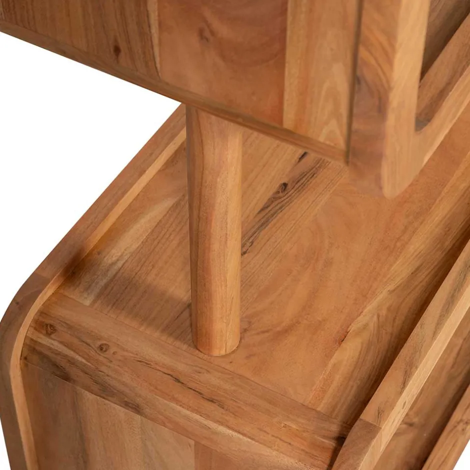 Wohnen Design Holzregal aus Akazie Massivholz - Selrito