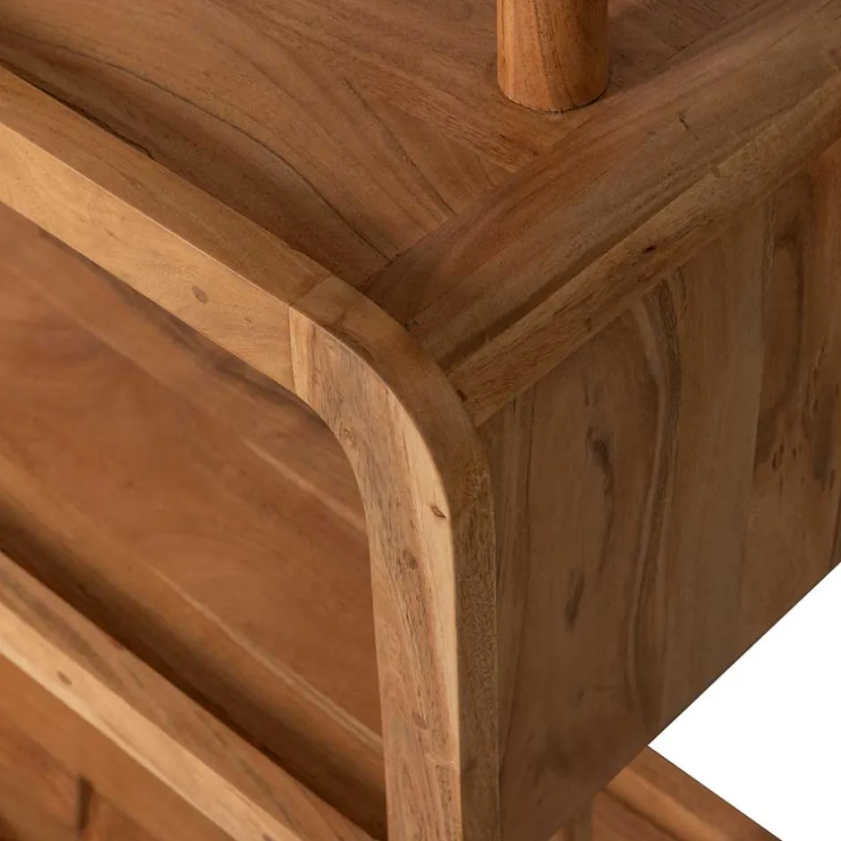 Wohnen Design Holzregal aus Akazie Massivholz - Selrito
