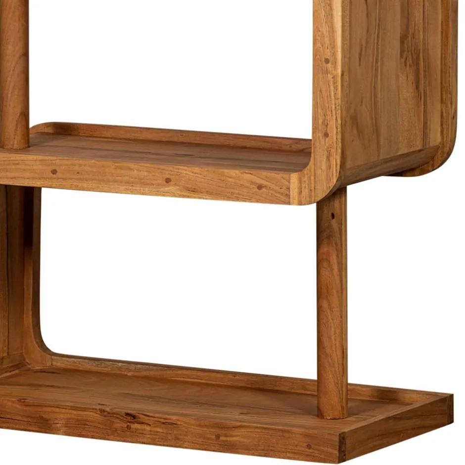 Wohnen Design Holzregal aus Akazie Massivholz - Selrito