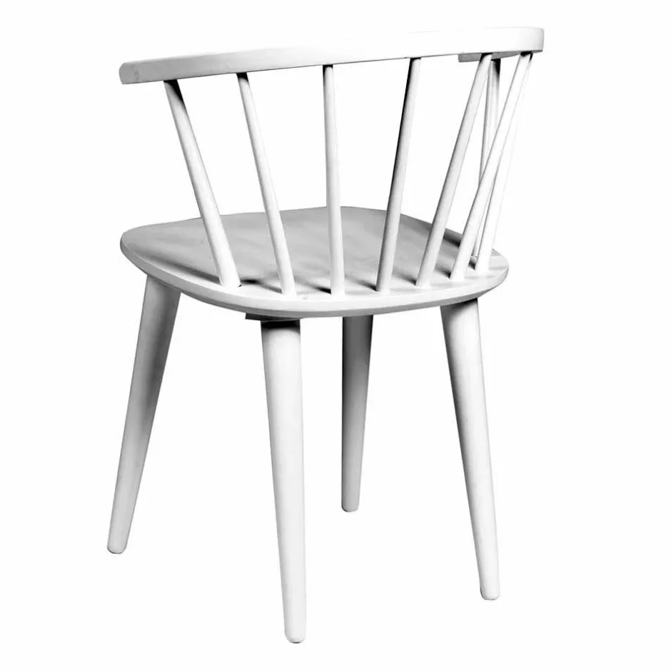 Wohnen Design Holz-Stuhl in Weiß - Cleveland (2er Set)