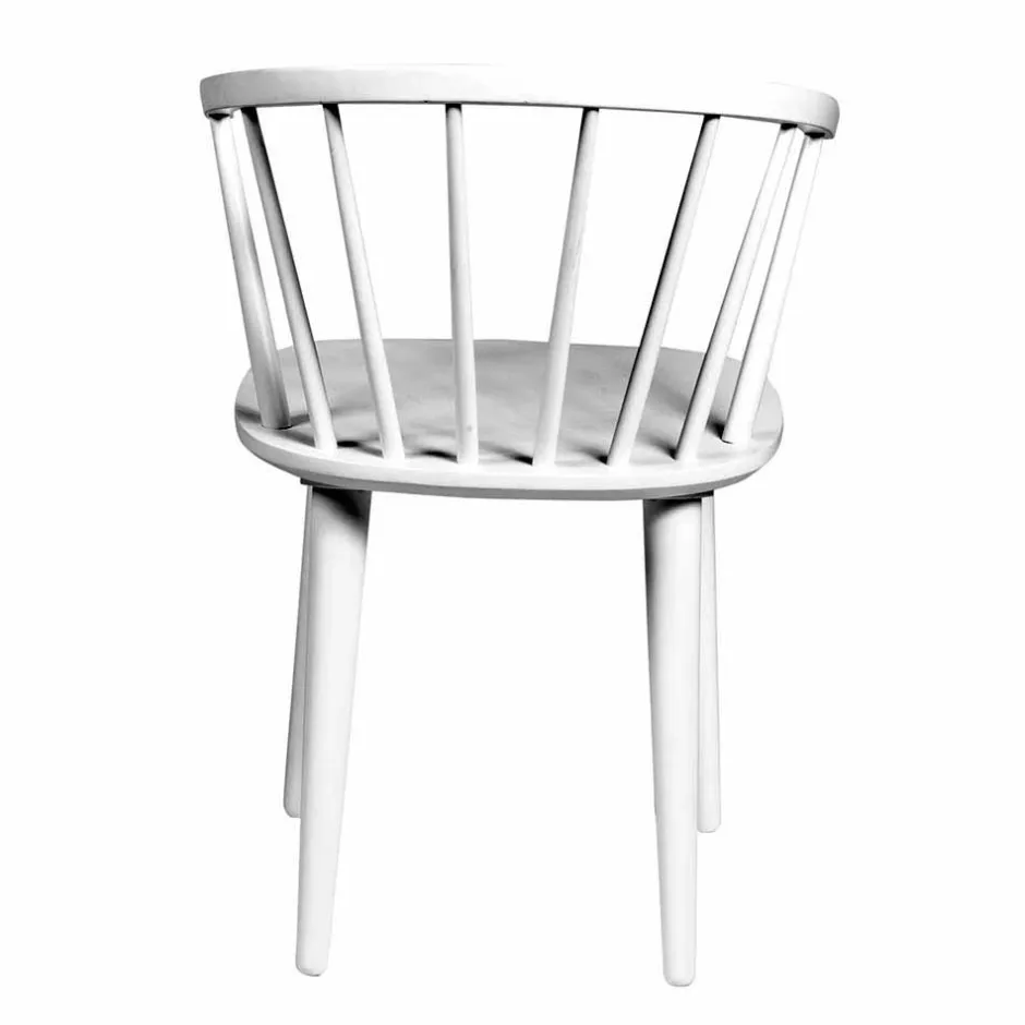 Wohnen Design Holz-Stuhl in Weiß - Cleveland (2er Set)