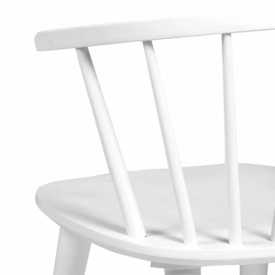 Wohnen Design Holz-Stuhl in Weiß - Cleveland (2er Set)