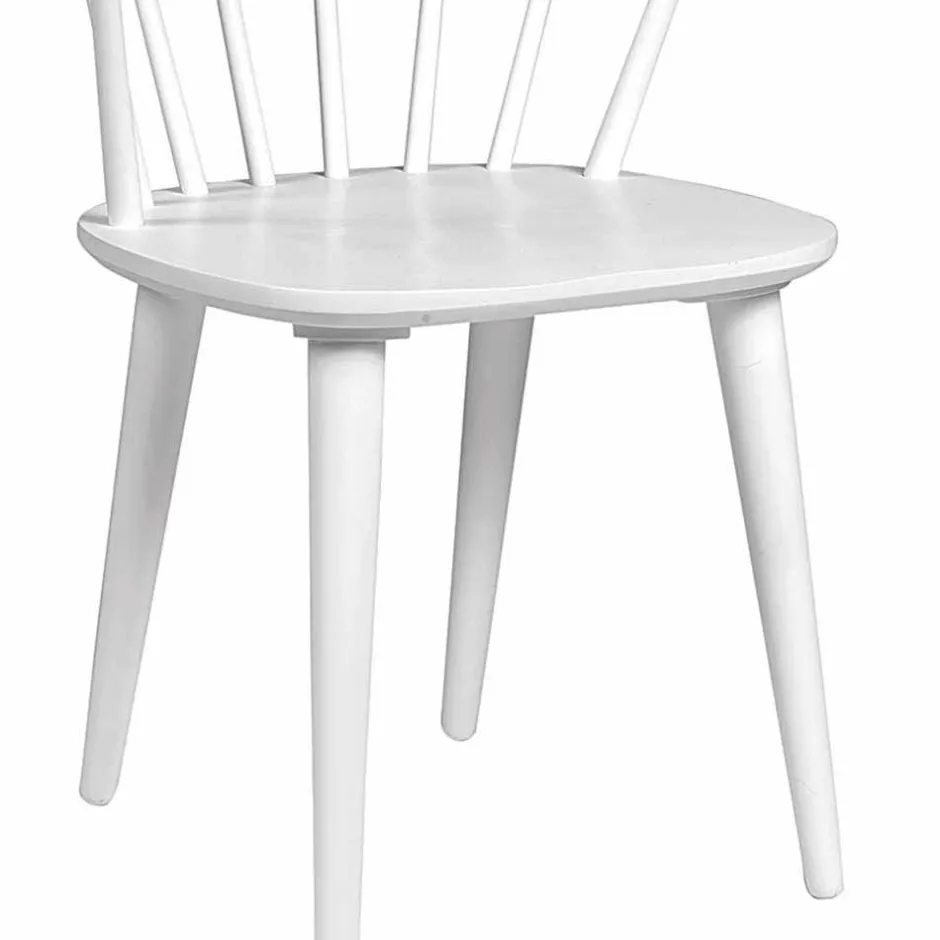 Wohnen Design Holz-Stuhl in Weiß - Cleveland (2er Set)