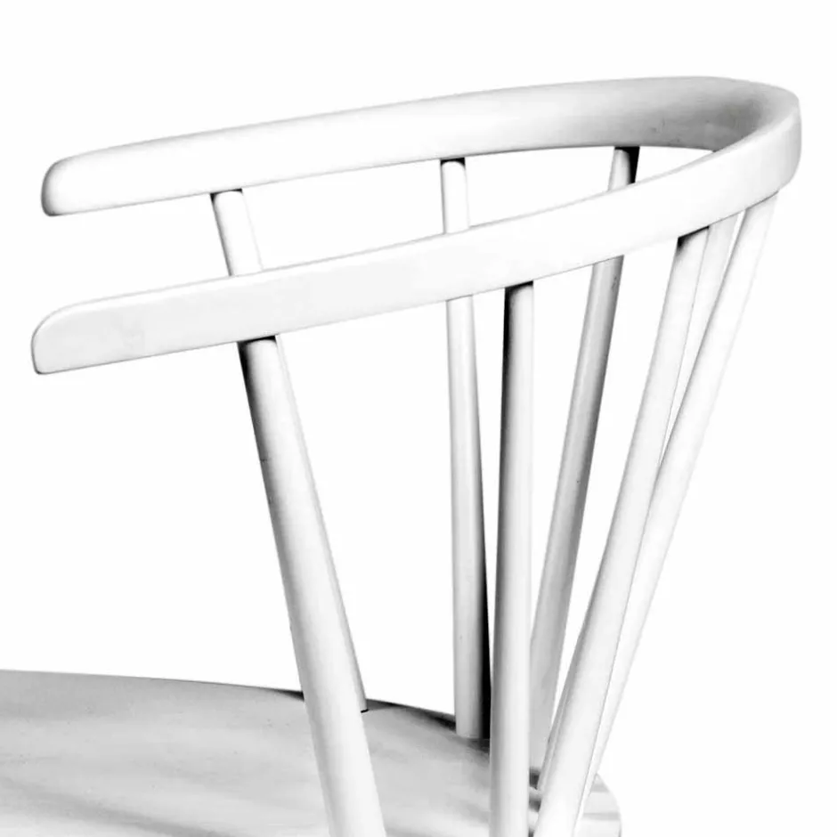 Wohnen Design Holz-Stuhl in Weiß - Cleveland (2er Set)