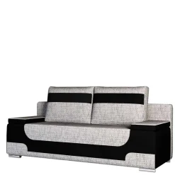 Design Klappcouch in Beigegrau und Schwarz - Tefano^Wohnen Outlet