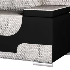 Design Klappcouch in Beigegrau und Schwarz - Tefano^Wohnen Outlet