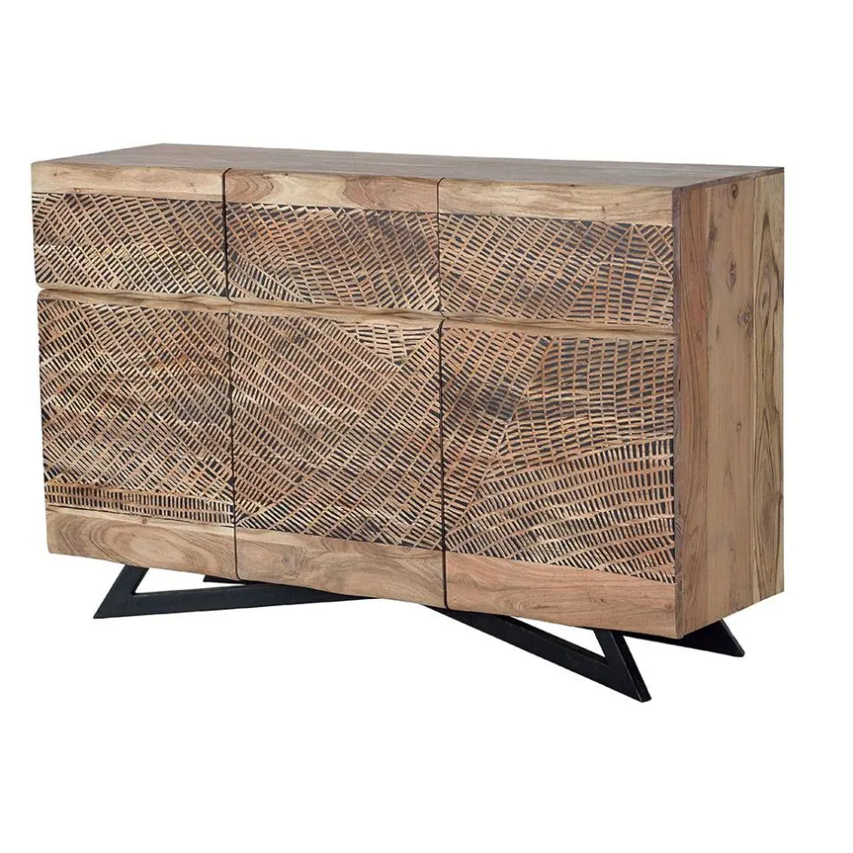 Wohnen Design Kombi-Kommode aus Massivholz - Merlan