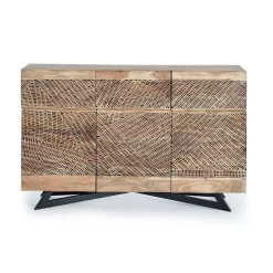 Wohnen Design Kombi-Kommode aus Massivholz - Merlan