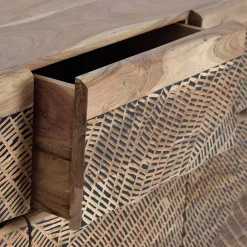 Wohnen Design Kombi-Kommode aus Massivholz - Merlan