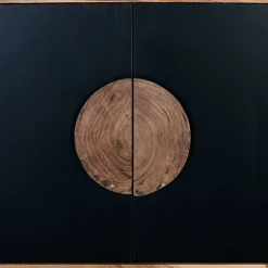 Wohnen Design Kommode in Natur und Schwarz - Lugano