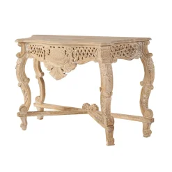 Wohnen Design Konsolentisch in Mangoholz White Wash - Chiety