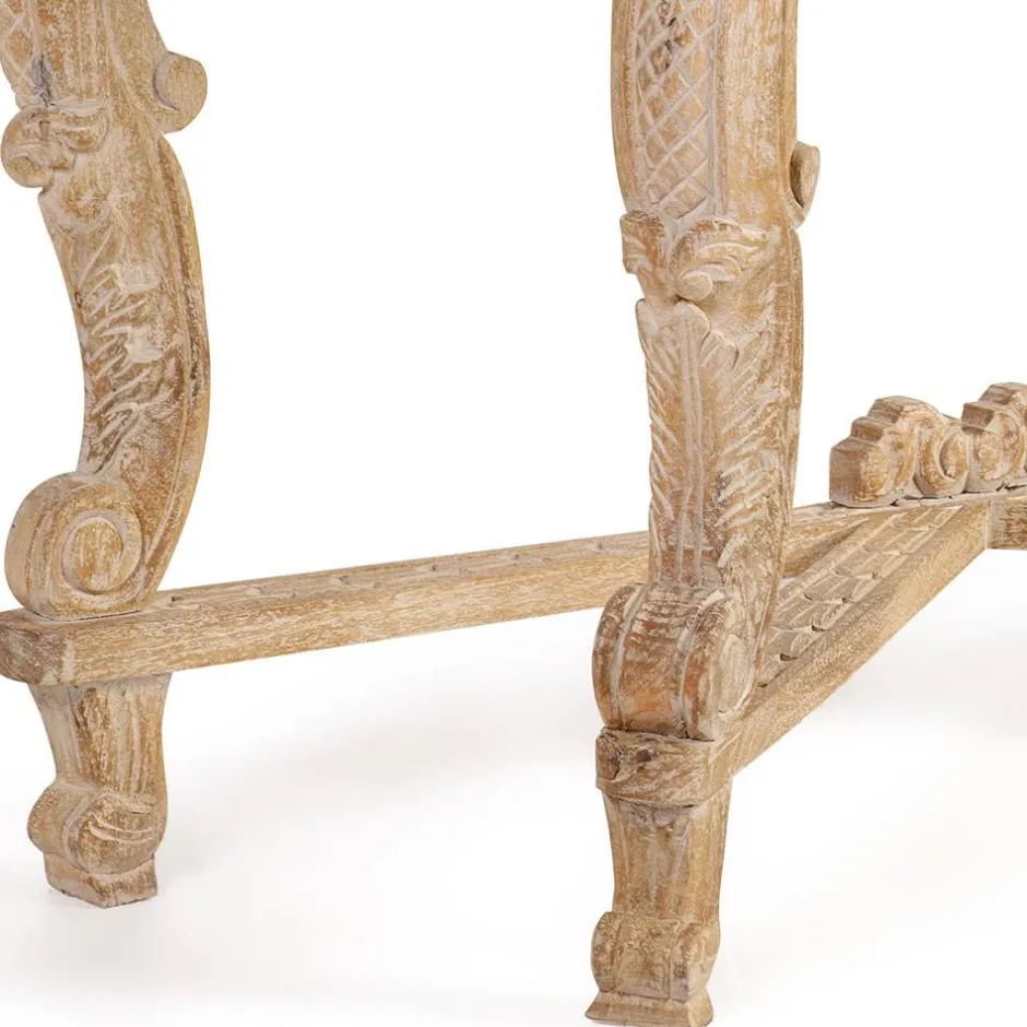 Wohnen Design Konsolentisch in Mangoholz White Wash - Chiety