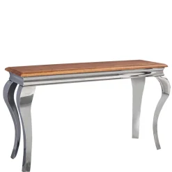 Wohnen Design Konsolentisch mit glänzendem Metallgestell - Jaglyn