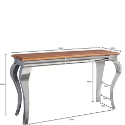 Wohnen Design Konsolentisch mit glänzendem Metallgestell - Jaglyn