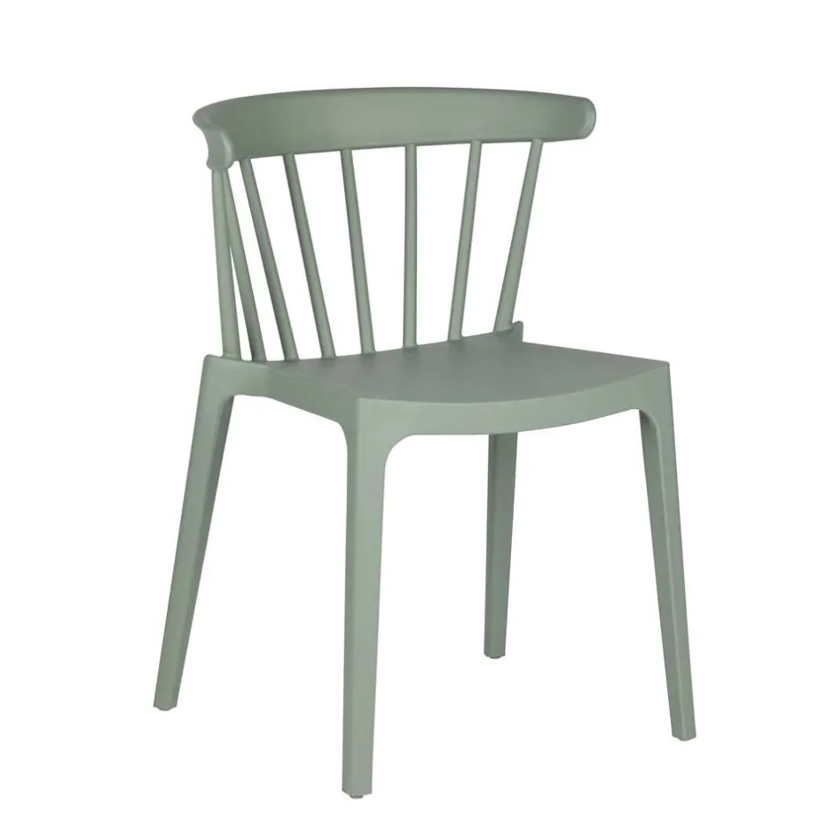 Wohnen Design Kunststoff Stuhl in Hellgrün - Dave (2er Set)