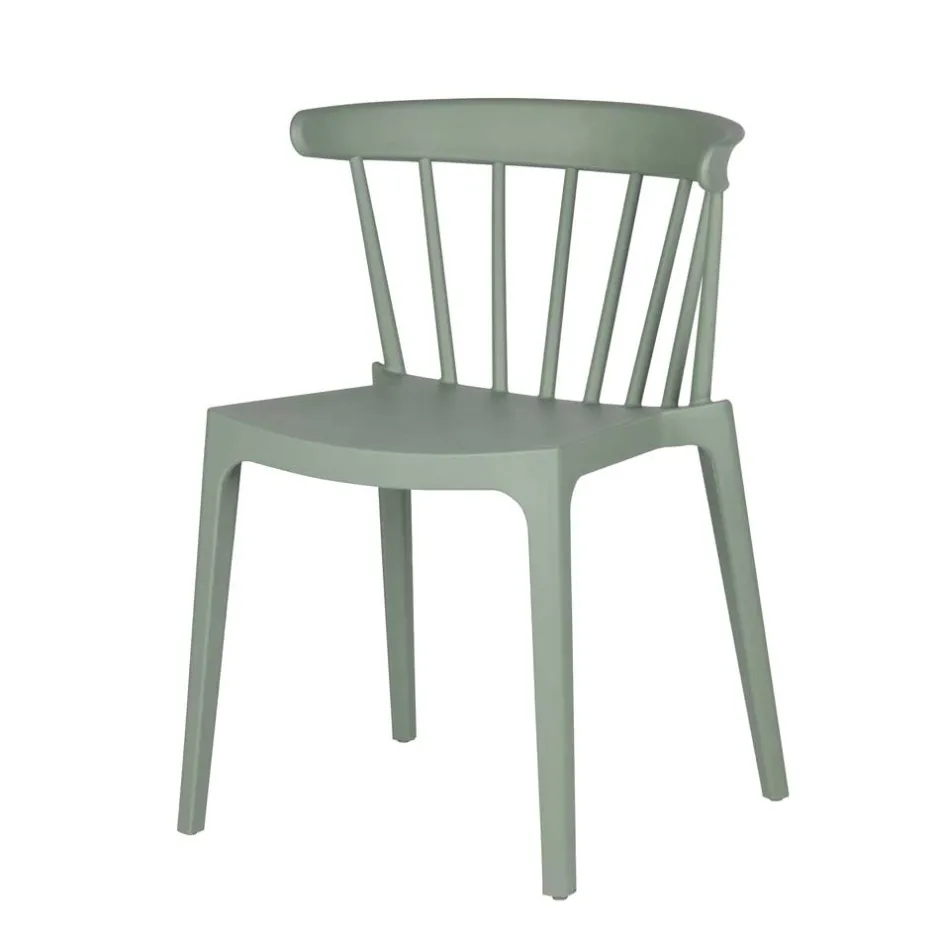 Wohnen Design Kunststoff Stuhl in Hellgrün - Dave (2er Set)